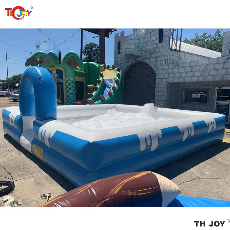 

5x5m Commercial Grade Outdoor Play Kids Inflatable Soap Bubble Pool Foam Pit For Party Rental