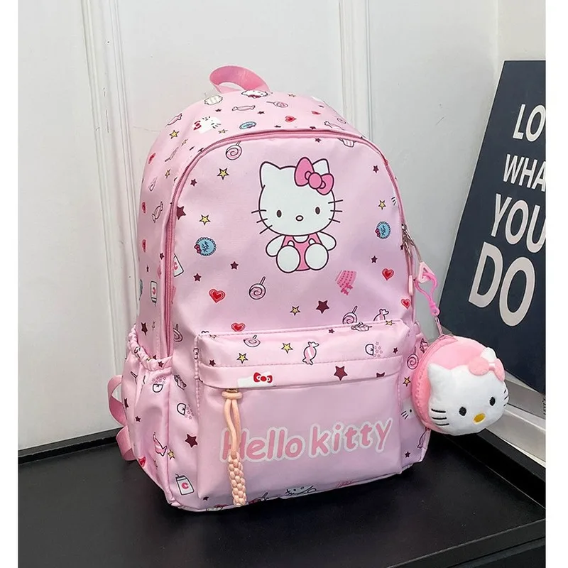 

Детский рюкзак Sanrio, Hello Kitty Kuromi для учеников начальной школы, уменьшающие нагрузку, вместительные школьные ранцы, аниме сумки для девочек