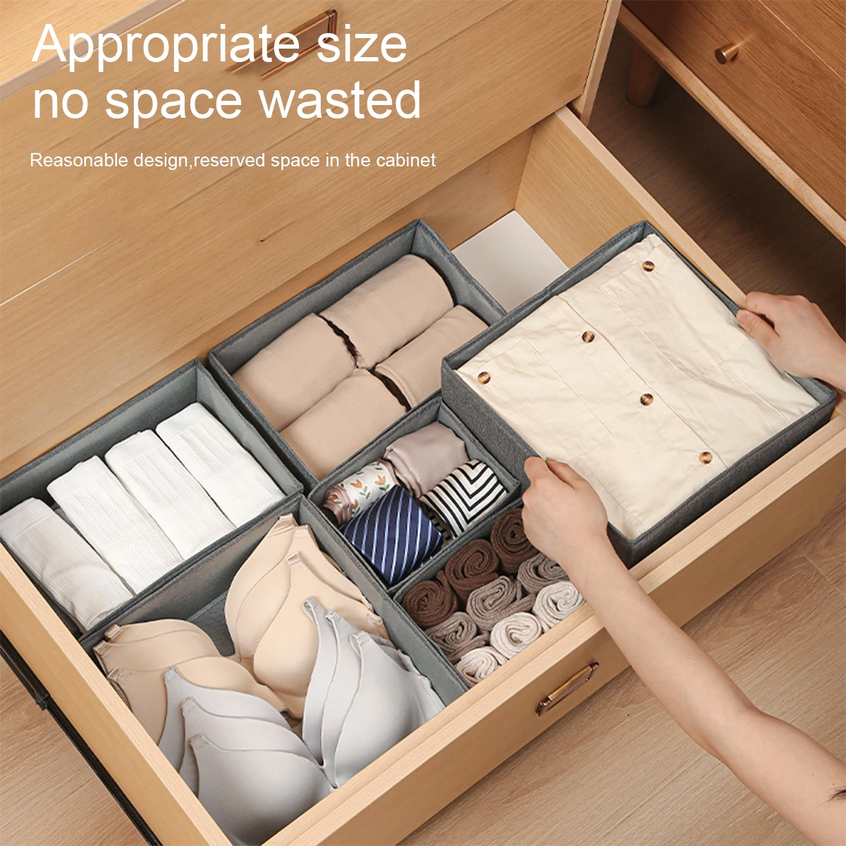 

8-in-1 Foldable Underwear Storage Basket – Drawer-Style Organizer for Clothes, Compact & Portable for Indoor & Outdoor Use