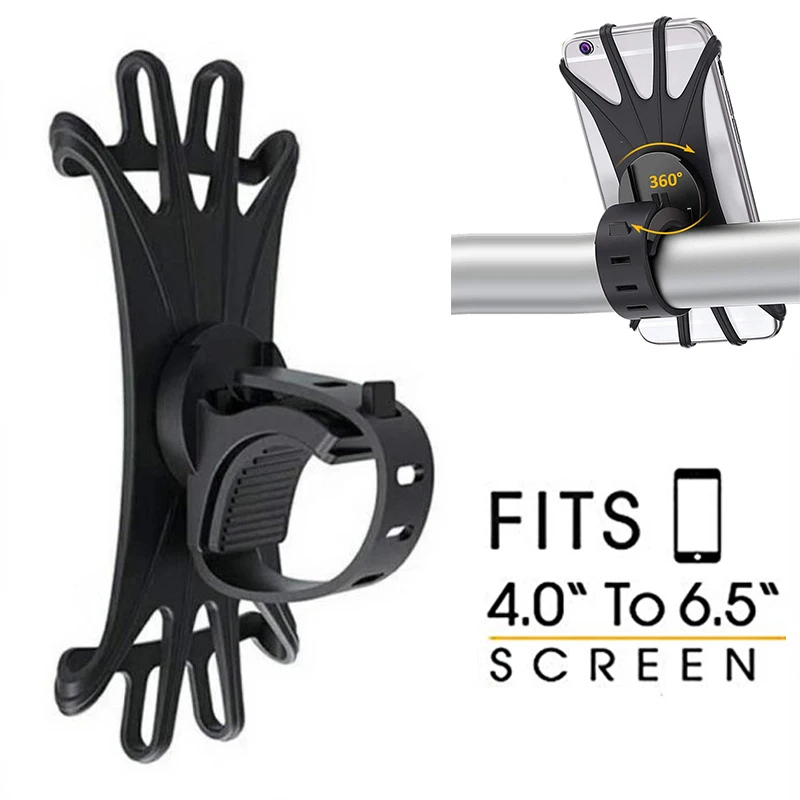 Handlebar Phone Holder Anti-Shock Soft Silicone for Xiaomi M365 pro 1S Electric Scooter Accessories 360 Rotation Phone Supporter