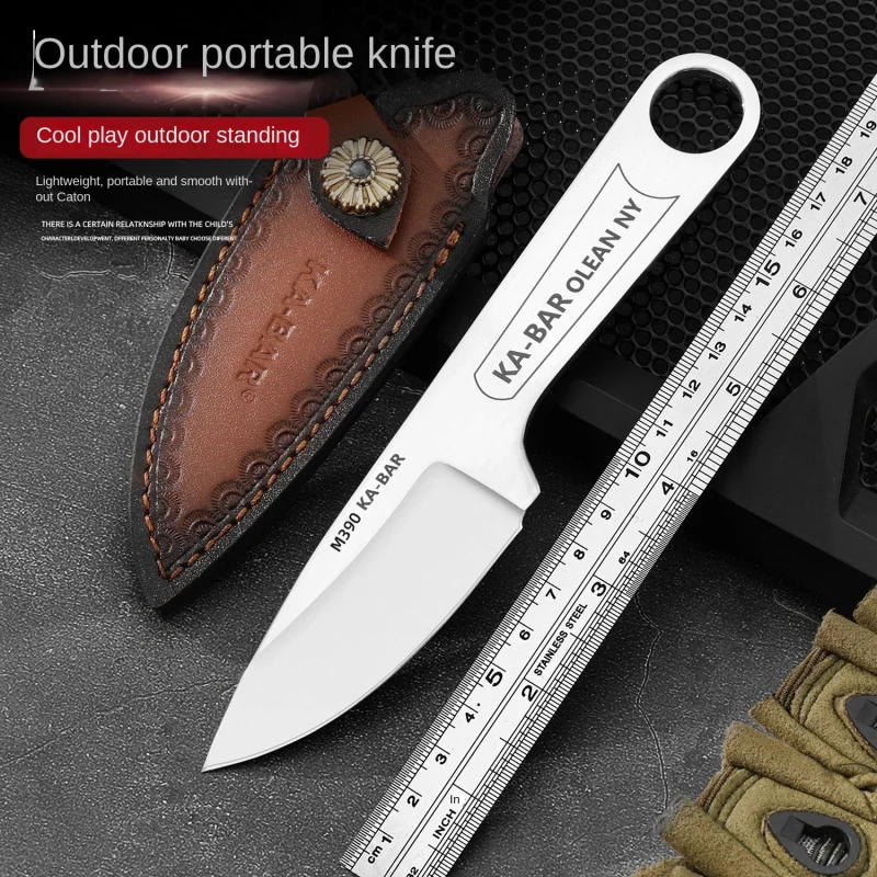 Retro Kabar 1119 Knives with Sheath High Carbon Steel Sharp Blade Fruit Vegetable Cutting Tool for Home Camping