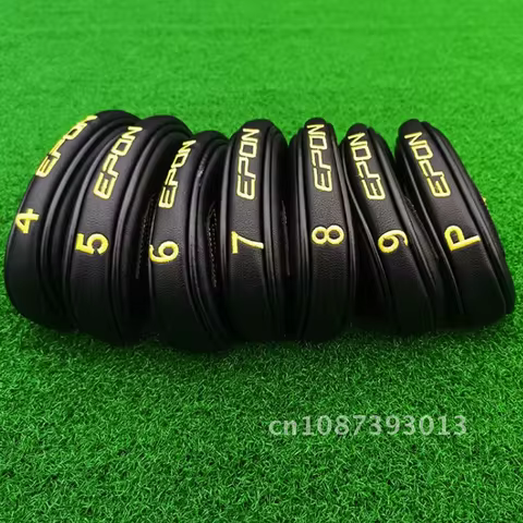 New voor Iron Covers Met Magnetische Sluiting Pu Golf 4-9 Gratis Vrouwen Verzending P(7Pcs) Irons Golf Covers Set Man