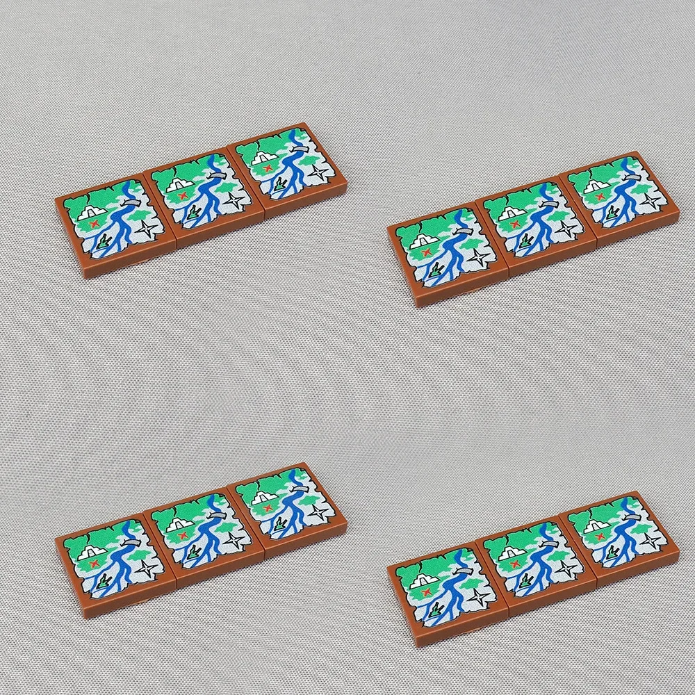 MOC 10PCS 3068 Ruine Maya Compatibile Bordo di Mattoni Stampato Pavimento 2X2 Modello Mappa Building Blocks Particelle Giocattolo Per Bambini Regali per bambini