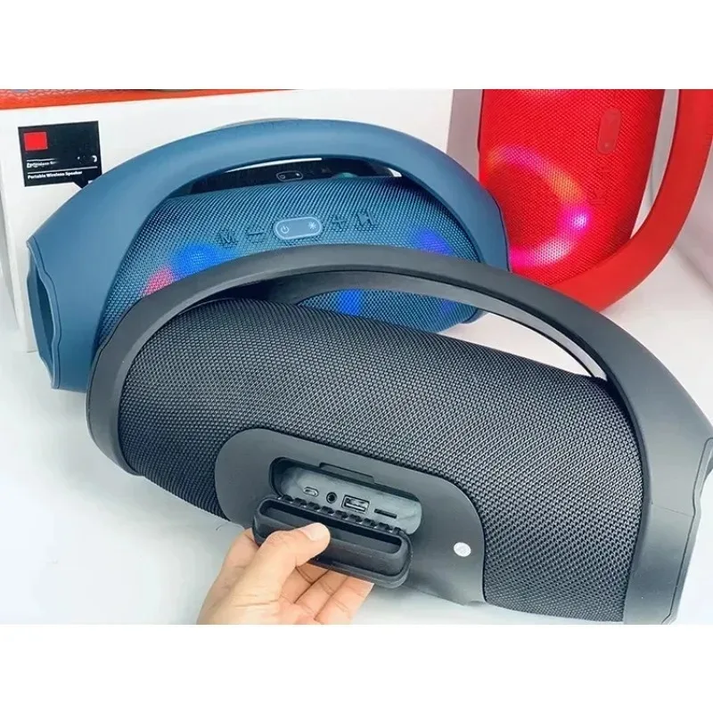 2025 جديد سمّاعات بلوتوث المحمولة RGB ضوء ملون مقاوم للماء مضخم صوت لاسلكي 360 ستيريو المحيطي TWS FM Boombox #5