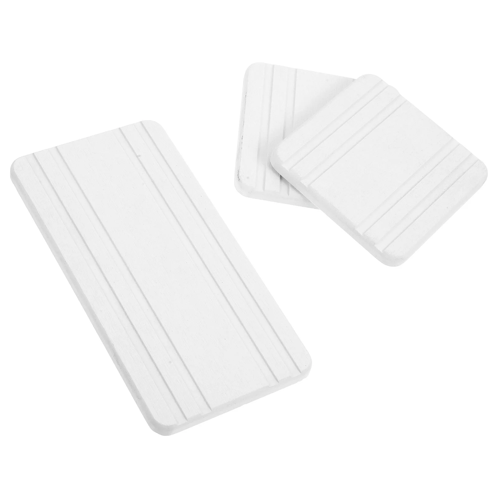 

3 PCS Tray Absorbent Stone Drying Pad Kitchen Sponge Holder Soap Bathroom Vanity Dish White