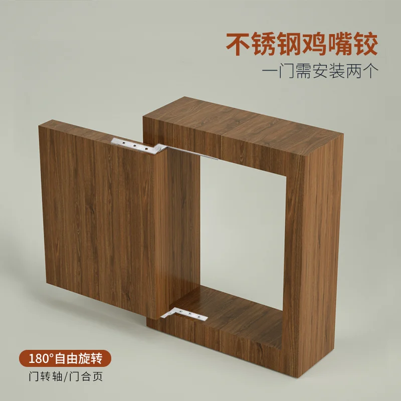 Stainless steel chicken mouth hinge, grinding core hinge, bathroom mirror cabinet, upper and lower hinges, invisible door,