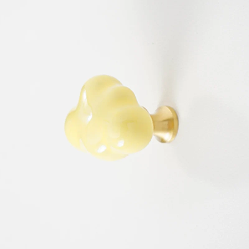 Keramiek en messing wolk kast slingerknop 1 st voor lade kledingkast kinderkamer deur meubilair met schroef