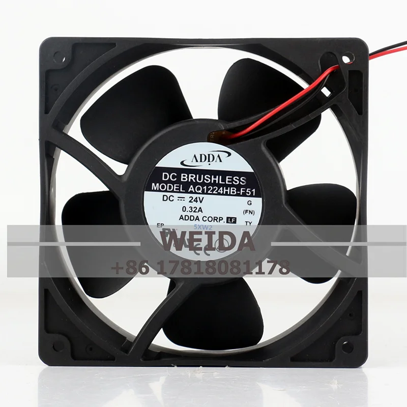 New ADDA original AQ1224HB-F51 DC24V 0.32A 12038 AQ1224HB-F53 Humidifier fan IP68 Waterproof fan 120*120*38MM