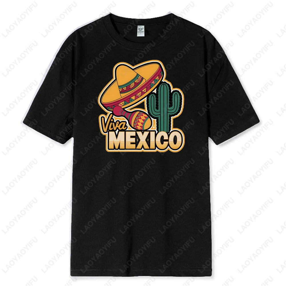 

Мужская футболка Viva MEXICO Happy Cinco De Mayo Day Mexico Sombrero Cactus, хлопковые футболки высокого качества, забавный подарок, летняя уличная одежда