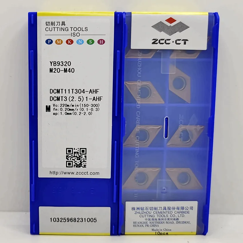 

DCMT11T304-AHF YB9320 DCMT32.51 DCMT11T304 ZCC.CT CNC carbide inserts Turning insert For Stainless steel M20-M40 10pcs/box