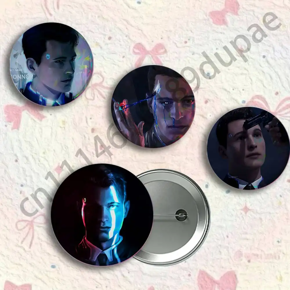 D-Detroit Become Human Game Badges 25 32 44 58 75 mm Round Customizable Wholesale Fan goods Self-made fan freebies