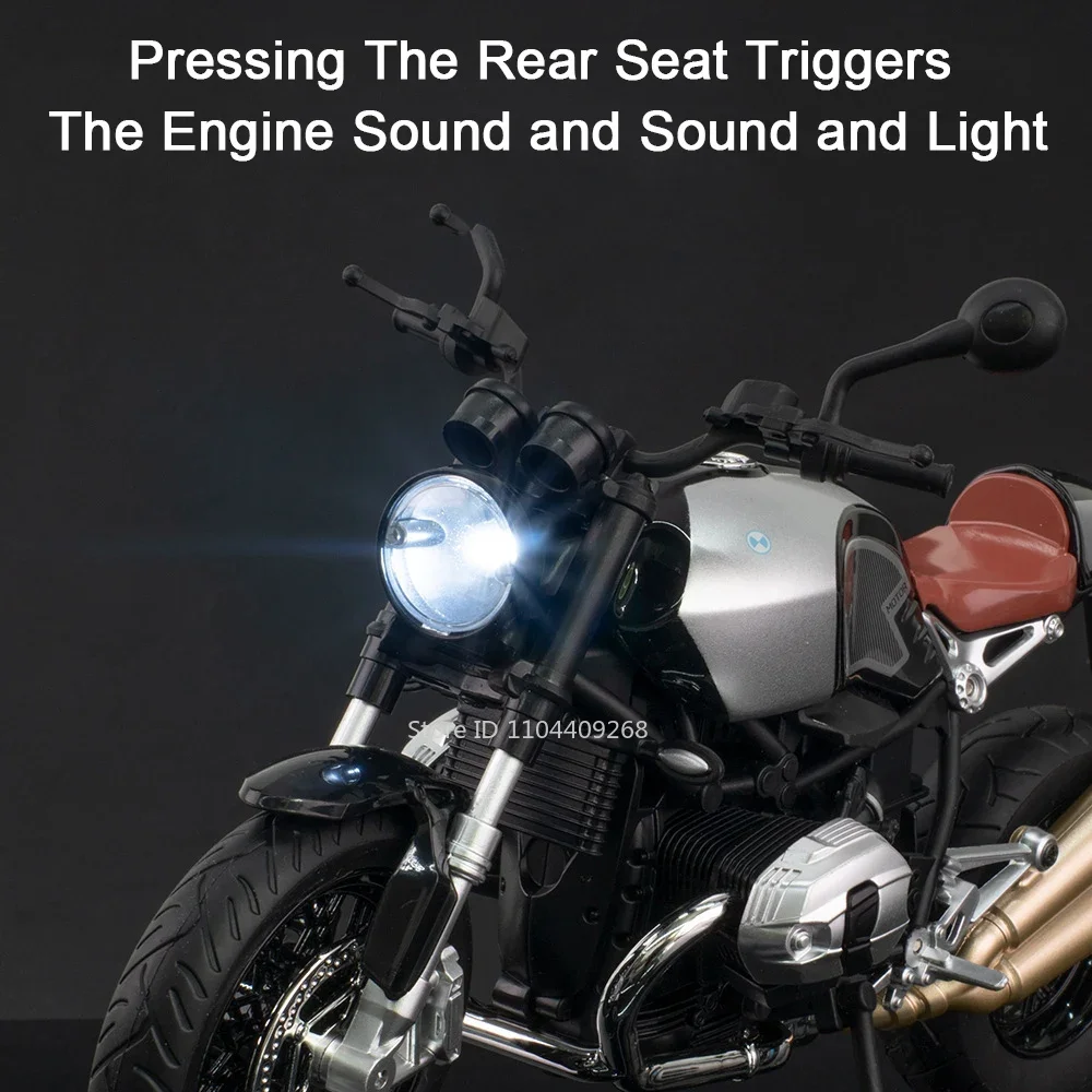 1:9 Nine T Kawasaki ZX-10R Motorcycle Model Toy Wheel Steering Shock Absorption Metal Diecast Motor Models Collectible Ornaments