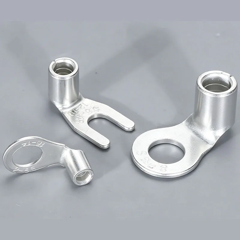 Right Angle 90 Degree Terminal Block Copper Tin Plating L-Type Crimp Terminal Cable Joint Bend Angle Electricity Wire Connector