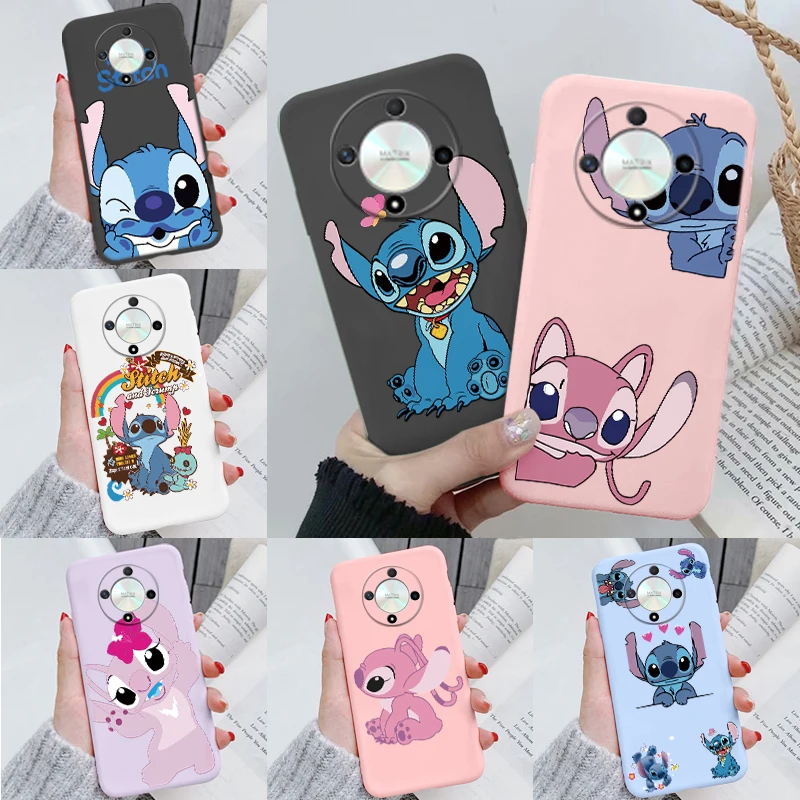 Stitch Cute Anime Case For Honor X9b Magic6 Lite 5G Anime Cover For Honor X9b Silicone Sof Phone Case Coque Funny Shockproof Bag