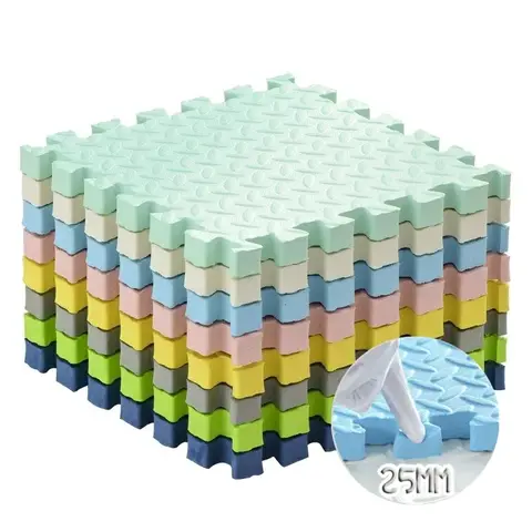 2.5CM Thick 30×30 Solid Color Baby Children's Room Game Mat Carpet Playing Activity Gym Mat Puzzle Environmental Protection Mats