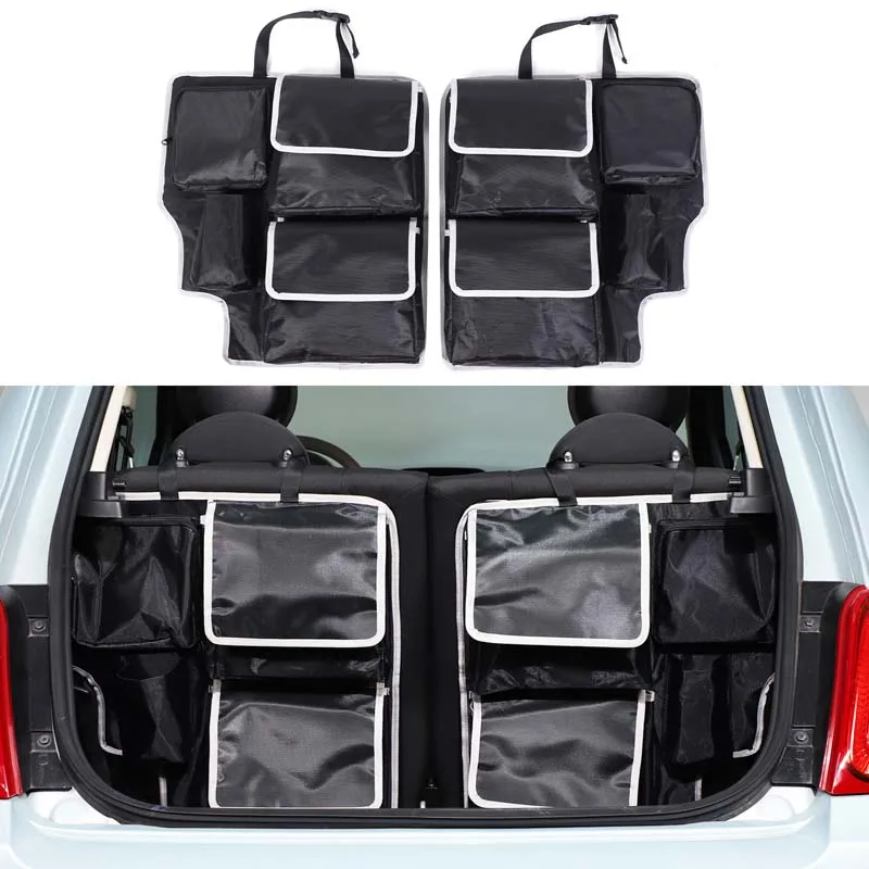 Car Seat Back Shoes Storage Bag Rear Seat Shoes Organizer Car Shoes Holder Car Storage Supplies For Fiat 500 500C 312 2016-2024