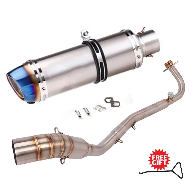 الانزلاق على لكاواساكي Z125 Z 125 دراجة نارية العادم الهروب تعديل نظام كامل الجبهة الأوسط وصلة الأنابيب DB القاتل الخمار 51 مللي متر