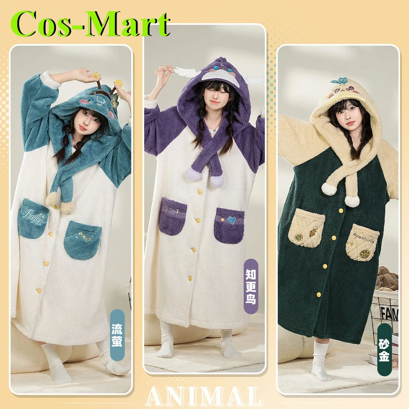 

Cos-Mart Game Honkai: Star Rail Firefly/Robin/Aventurine Plush Pajamas Night-Robe Cosplay Costume Party Role Play Clothing New