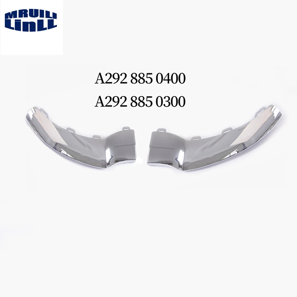 NEW Front Lower Bumper Chrome Molding Trim Silver OE# A2928850300 A2928850400 2928855822 For Mercedes Benz GLE W292 C292 2015-18