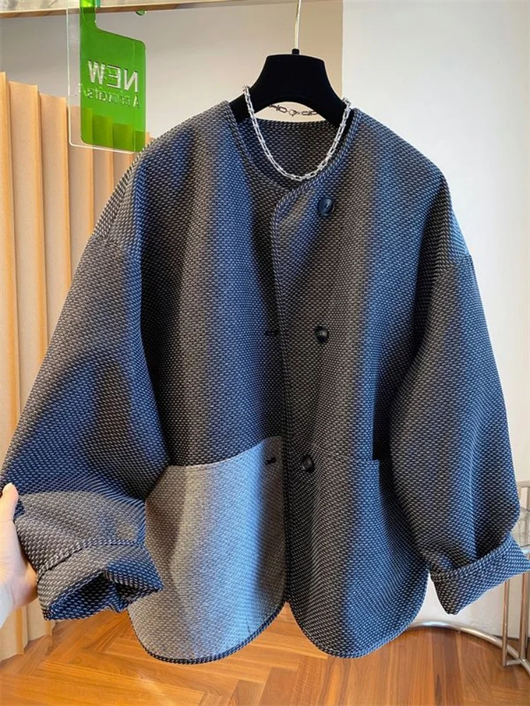 

Faionable Высококачественная вышитая лоскутная верхняя одежда Jaet, свободный топ для похудения для мужчин и женщин, весенне-осенний сезонный дизайн