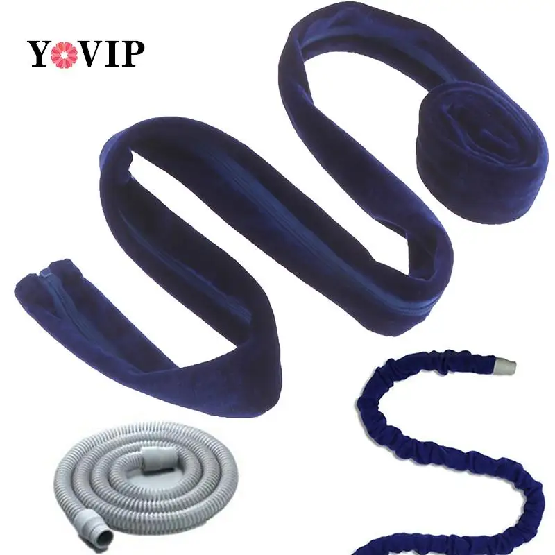 73.2in 186cm Soft Comfortable Reversable CPAP Tube Cover Hose Wrap Tubing Cover Zipper Hose Hook Loop Breathable Reusable