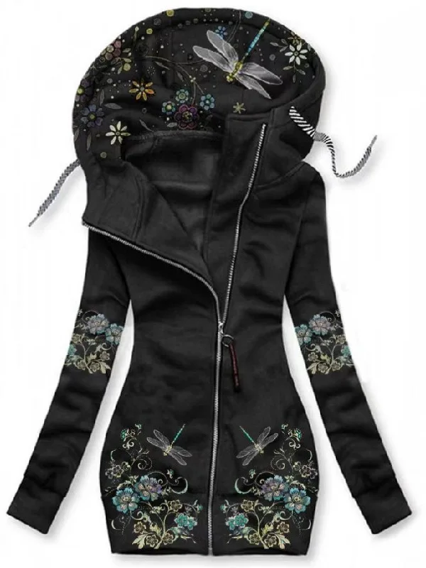 Lässige Damen-Strickjacke für Teenager mit Kapuze, lang, Sve rund, Ne Street Sle, normales, dünnes, reines Farb-Sweatshirt