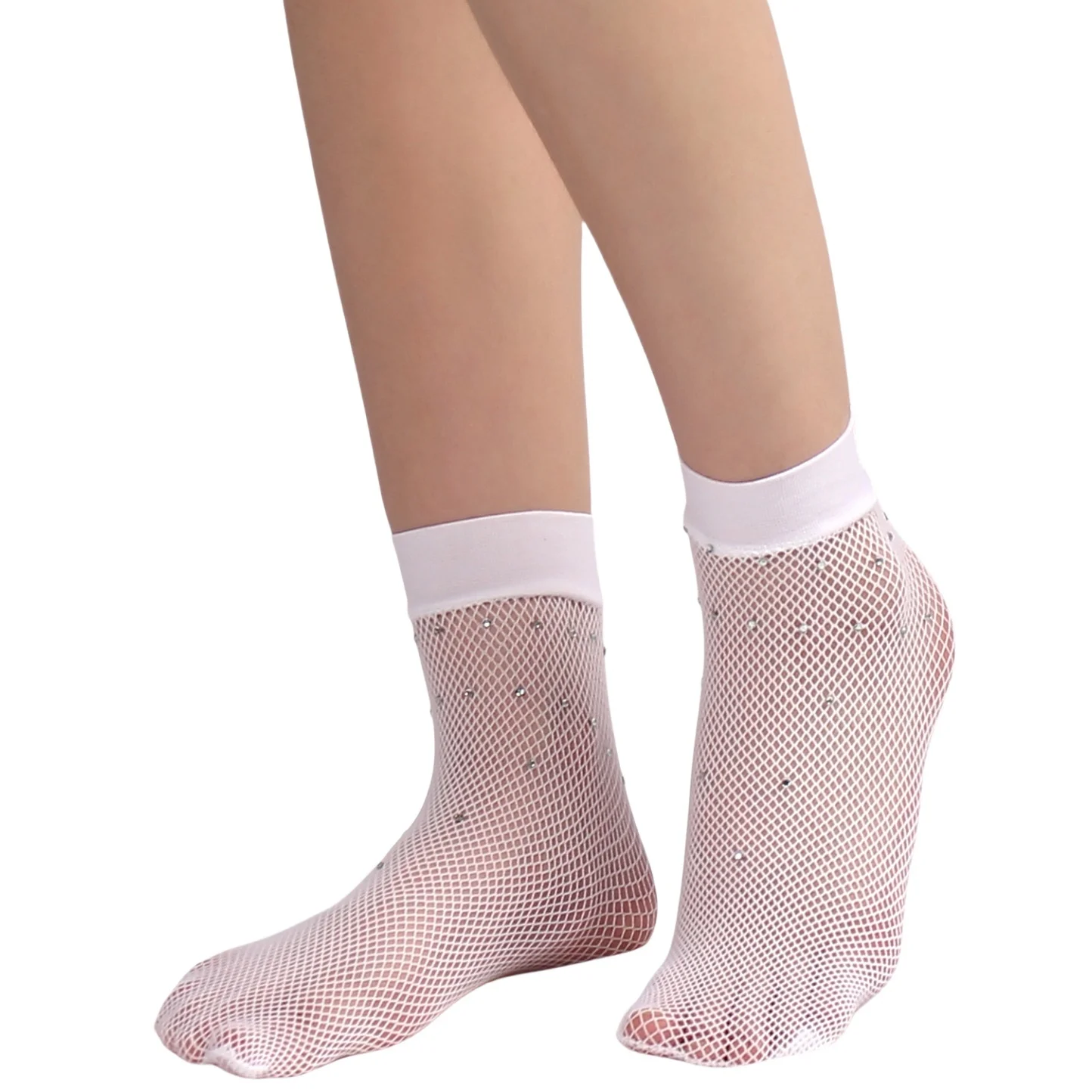 3 Paar Netz-Söckchen, schwarzes Netzmuster, modische Strumpfwaren für Damen