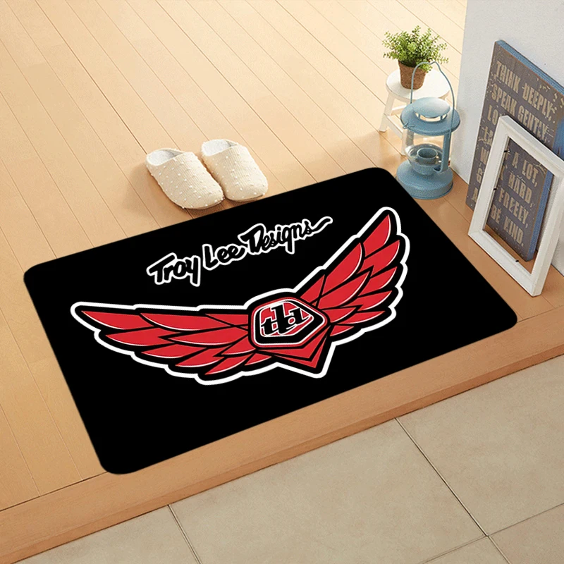 Doormat Flannel Floor Mat Indoor Foot Rug Troy Lee Design Fluffy Bedside Mats Kitchen Corridor Carpet Ideal for Balcony Decor
