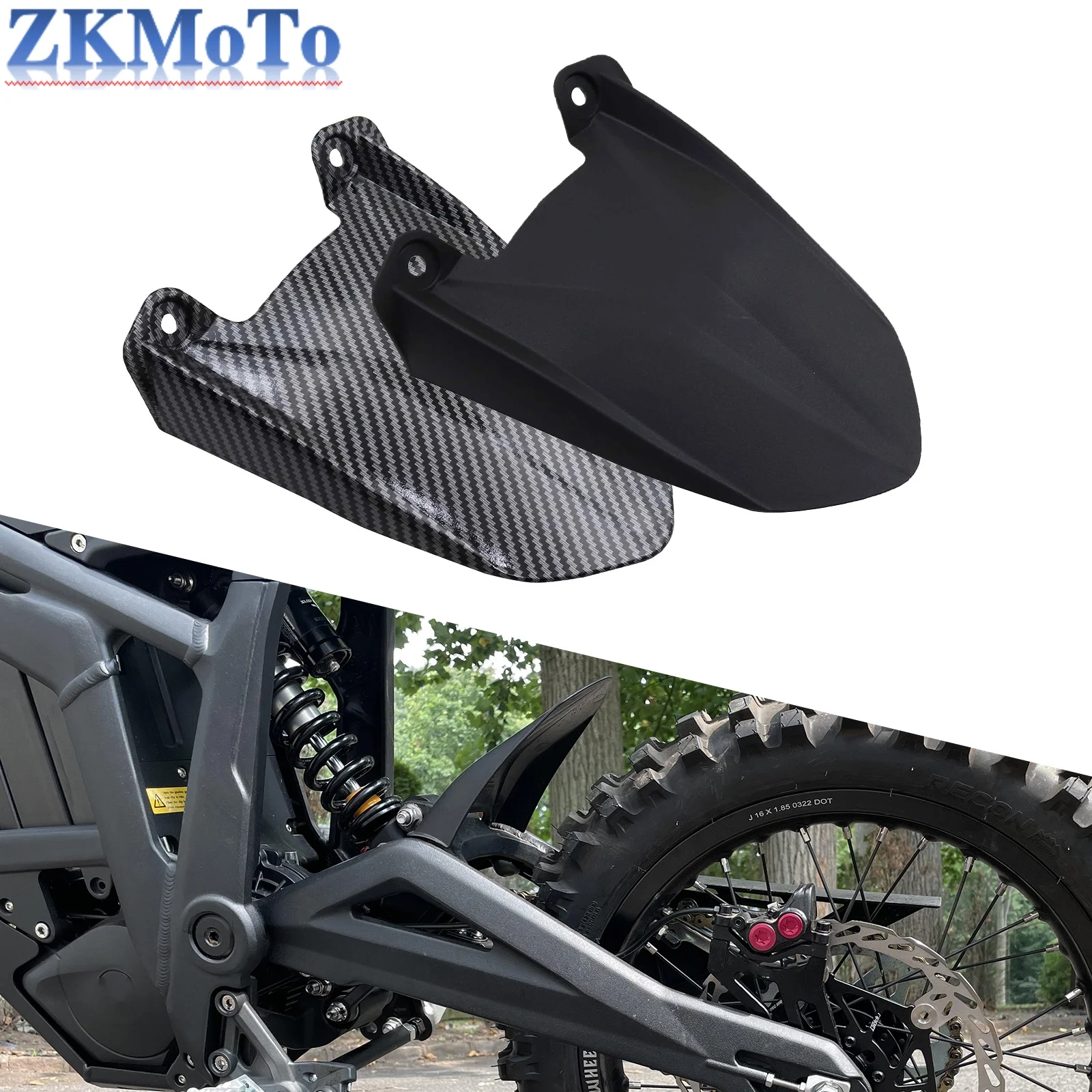 Electric Dirt Bike Rear Fender Mudguard Fender Protector Carbon Fiber Pattern For Talaria Sting 5.0 6.0 8.0 X3 MX3 MX4 MX5