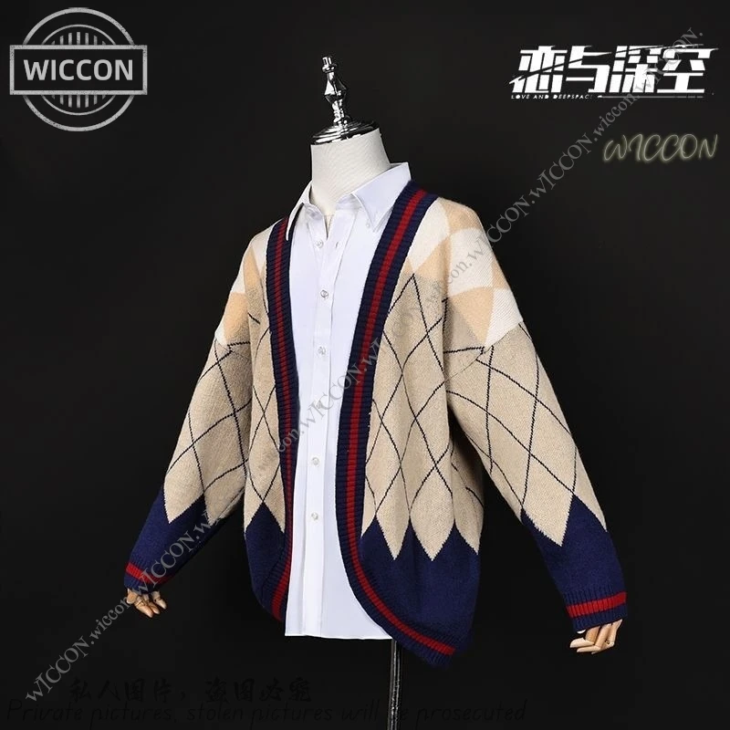 Rafayel Game Love And Deep Space Qi Yu Cosplay Tops Sweater Asymmetrical Romance Cosplay Daily Outfit Comic-Con Disguise Gift