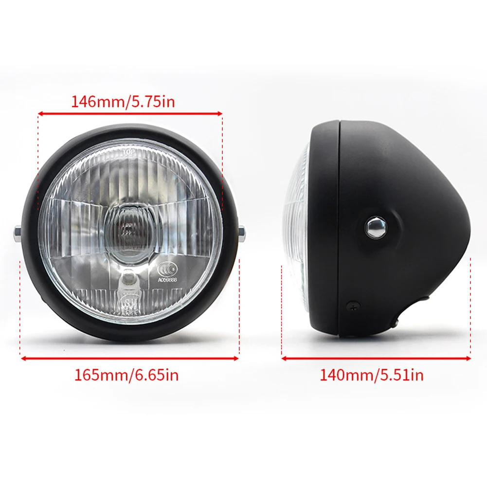 1Pc 5.75 Inch Round Motorcycle Headlight Retro Style, Super Bright LED Motorcycle Driving Light Round Front Headlamp 35W