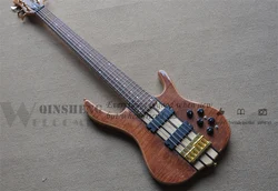 6 Strings Electric Guitar Bass, Smith Bass,Gold Bridge Maple Neck Bass Wood Body,Active Battery