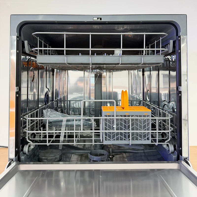 Home Kitchen 8 Sets Capacity Stainless Steel Dishwasher Touch Control Smart Dishwashing Machine