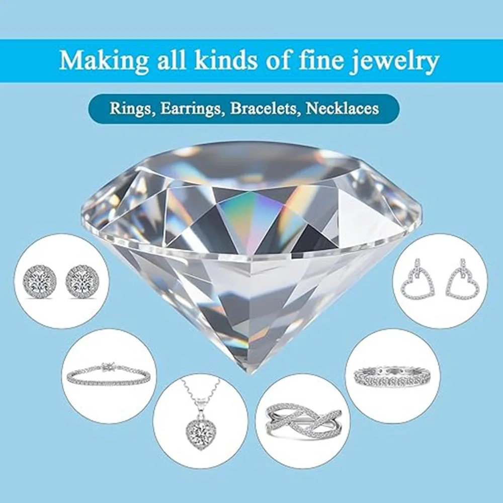 

Moissanite Loose Wholesale Round Brilliant Cut D Color VVS Moissanite Diamond 0.7MM-10MM Pass Diamond Tester Moissanite