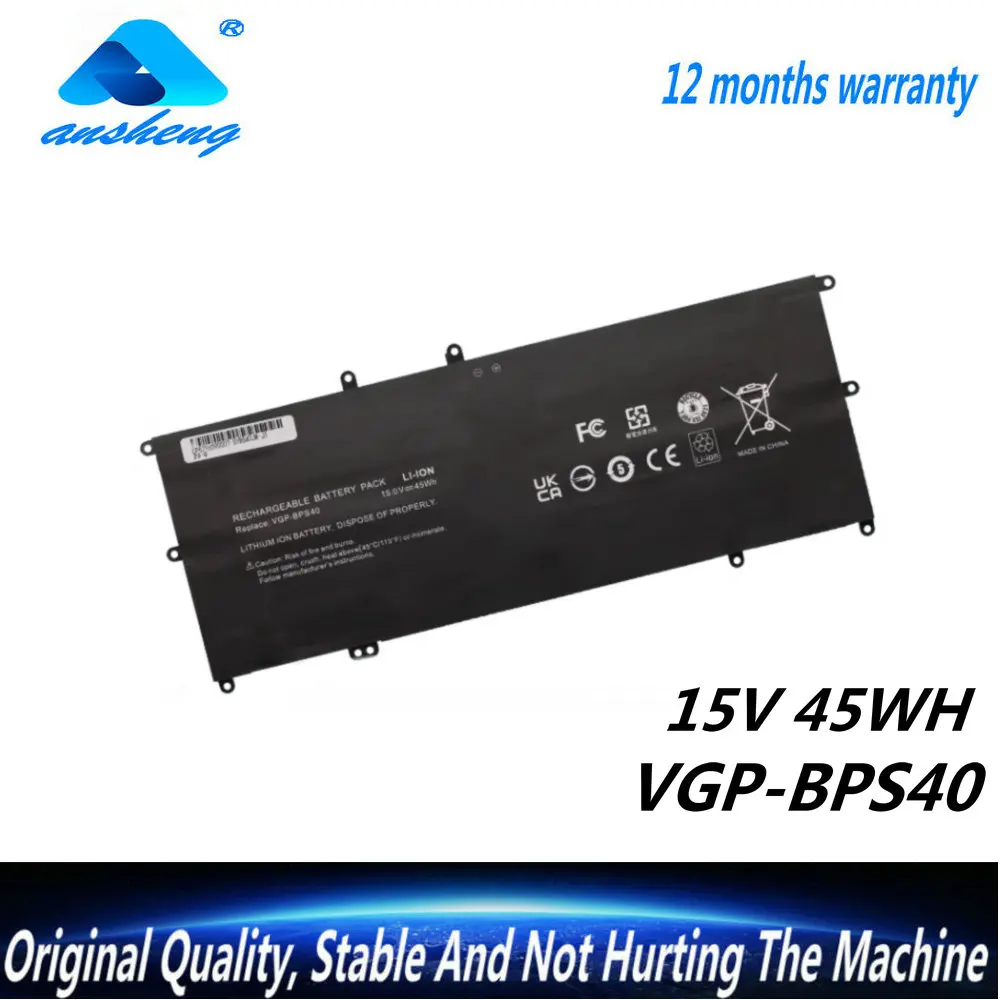 

NEW 45WH VGP-BPS40 Laptop Battery For Sony Flip SVF14A SVF 15A SVF15N17CXB SVF15NB1GL SVF15NB1GU SVF15NA1GU SVF15N18 SVF14N18SC