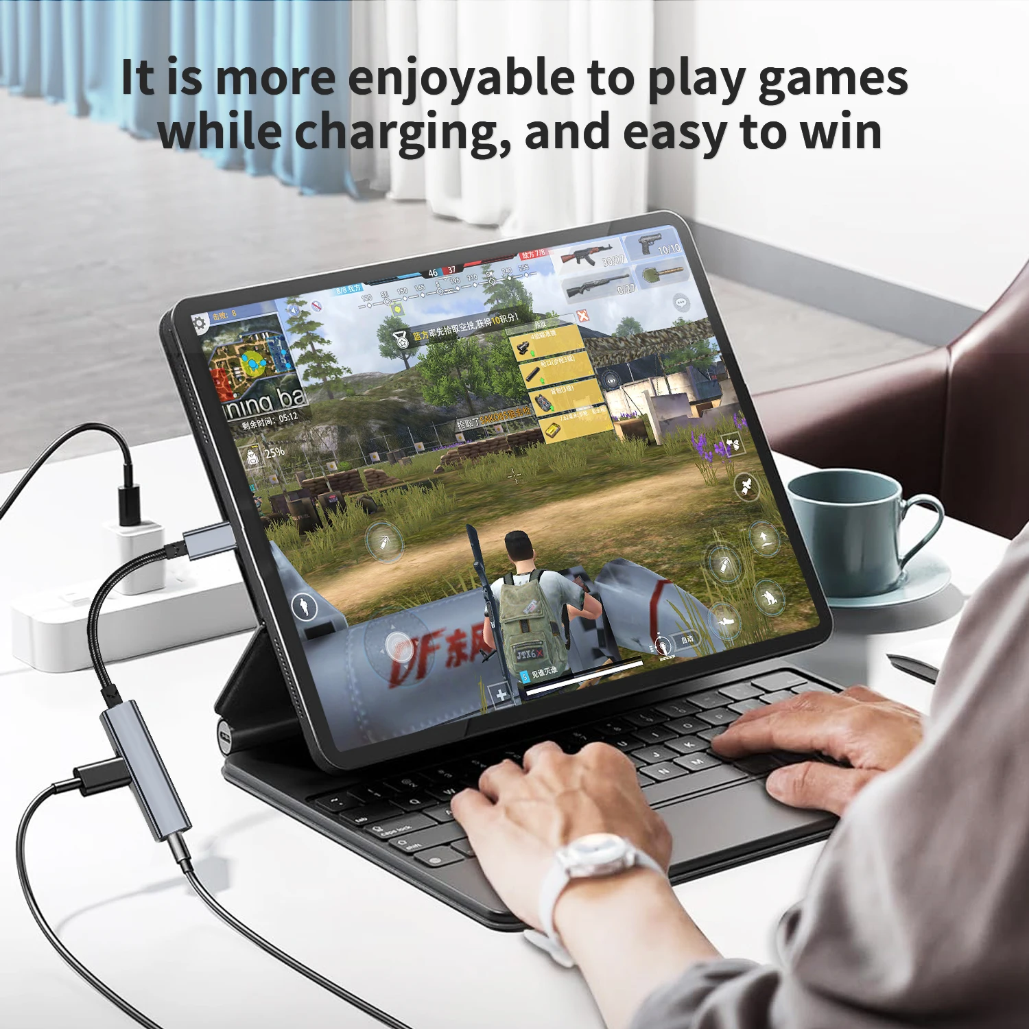 Auriculares 2 en 1 Tipo C a 3,5 yact, hi-res, Usb C hembra, USB C a Aux con Dongle de carga para iPhone 15 Pro Max, Galaxy 24 23