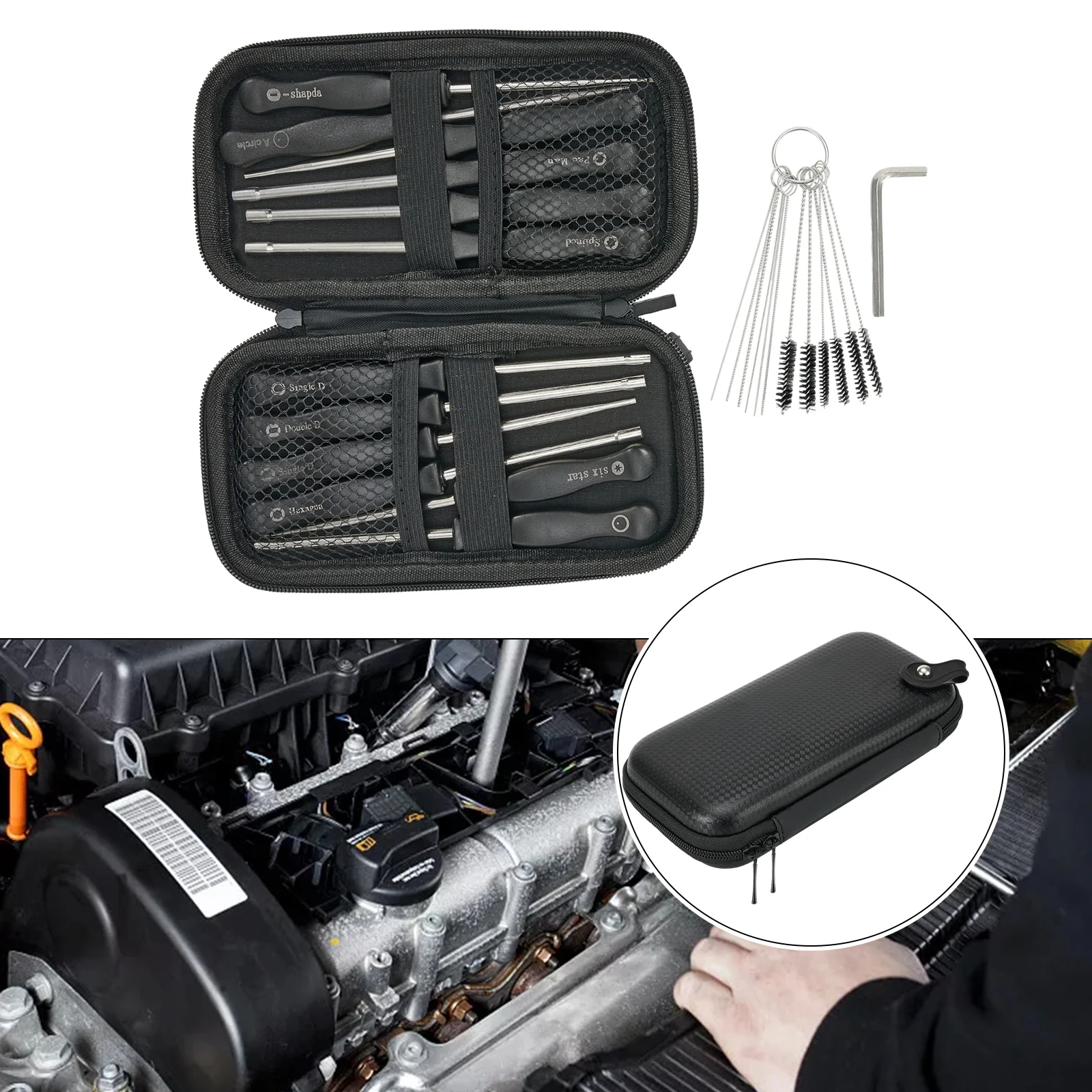 Инструмент для настройки карбюратора набор для 2-х цикловых двигателей с разрезами + один D + двойной D + Pac Man + шестигранник + Формирование + Шесть звезд