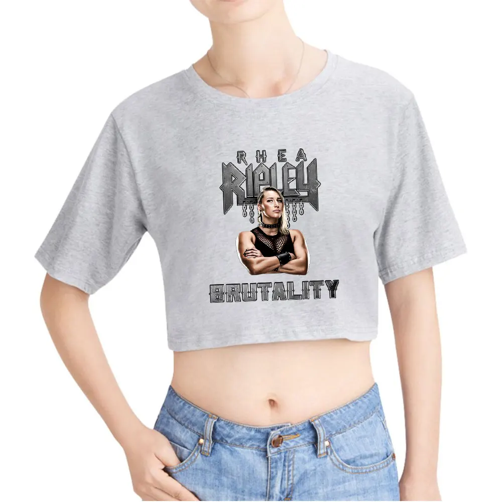 レア・リプリー ヴィンテージ 90年代 クロップトップ おへそ出し 面白いTシャツ オーバーサイズ Oネック トップス Tシャツ トップス レディース