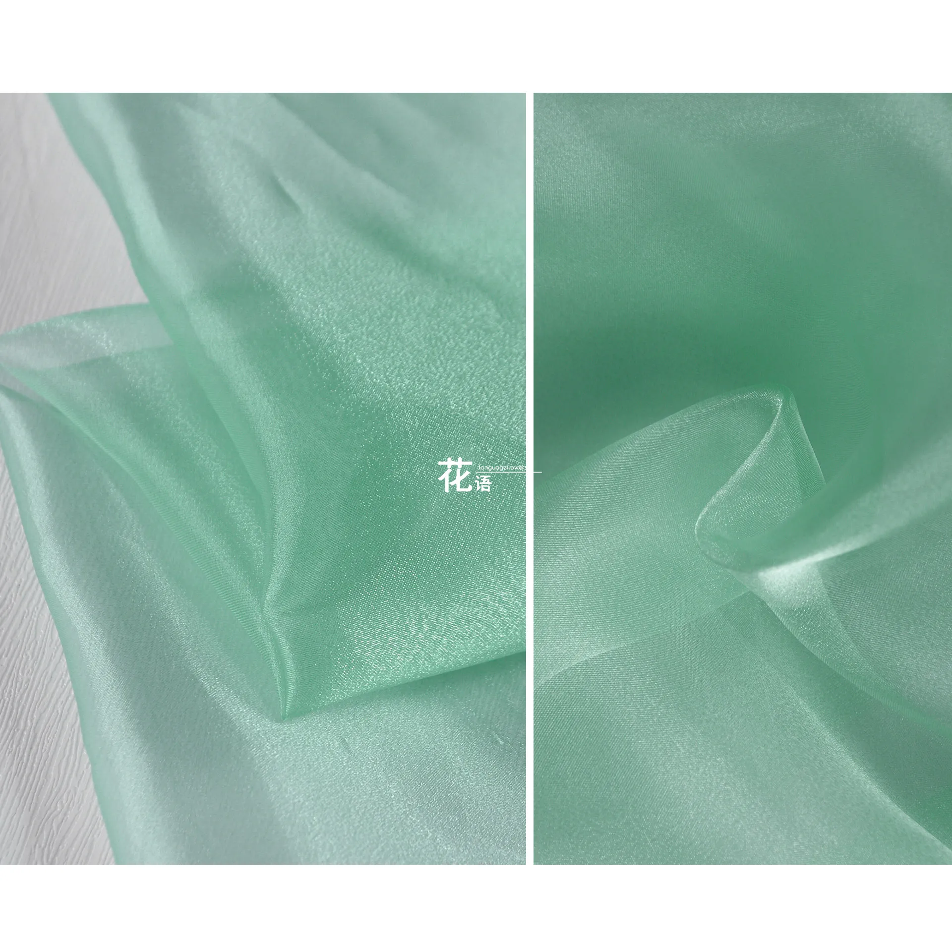 Teal Shimmer Sheer Mesh Designer Fabric Lightweight for Bridal Draping, Decorative Crafts and DIY Accessories