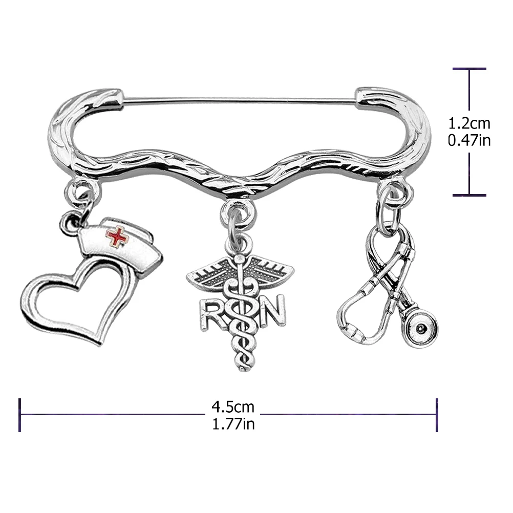 

The Gift Nurse Brooch Alloy Clip Doctor European and American Dress Pin Silver Breastpin