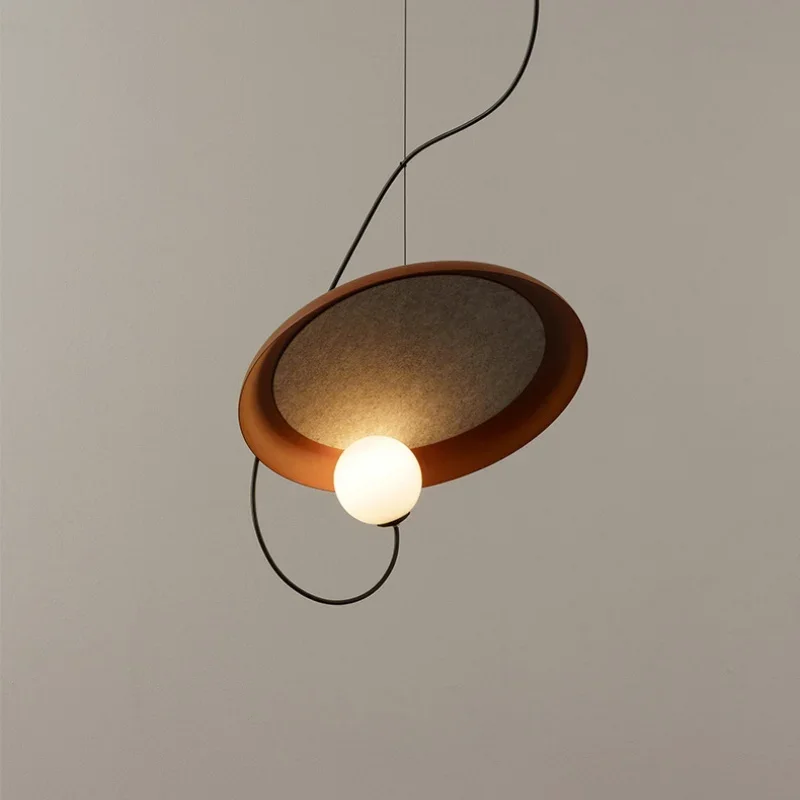 Danish minimalist restaurant circular magnetic pendant lights modern living room bedroom bedside bar table hanging lamps fixture