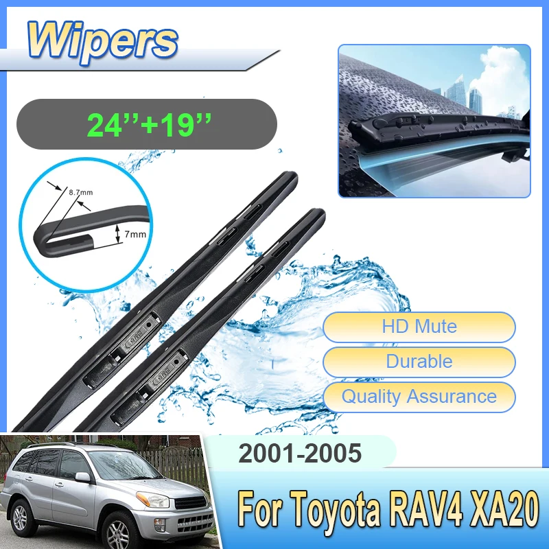 

Автомобильные передние дворники, лезвия для Toyota RAV4 XA20 MK2, аксессуары 2001-2005, шумоподавление, щетки для дворников, автомобильные аксессуары