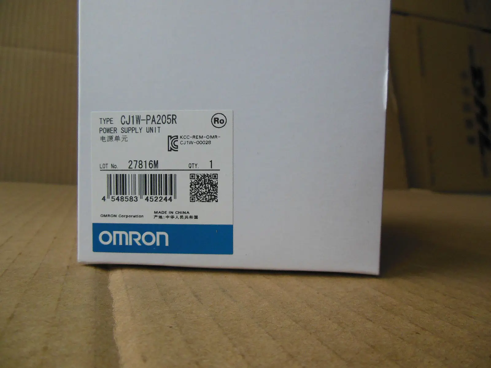 

The new and original Omron cj1w-pa202/pa205r/pa205c/pd022/pd025 power supply module I