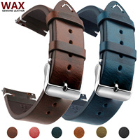 Wax Genuine Leather Watch Band, Quick Release 18mm/19mm/20mm/21mm/22mm/24m Watch Straps, for Samsung, Seiko, Oris, Citizen Watch