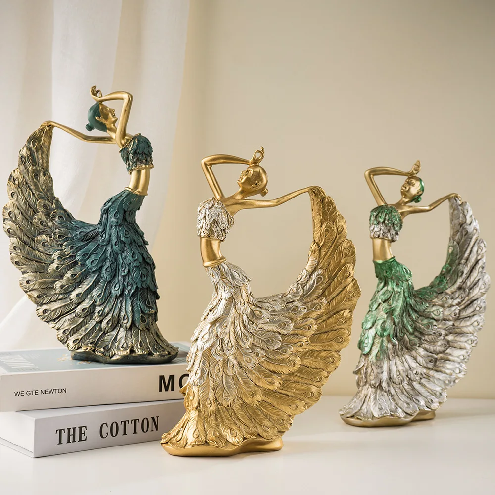 European peacock dance female resin ornament creative home dance girl decoration ornament