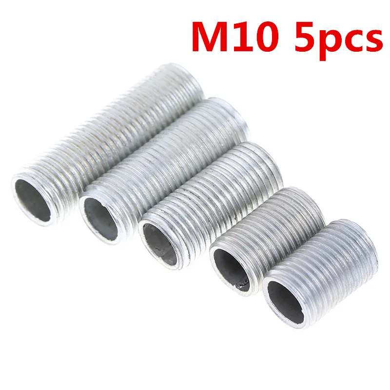 M10 5pcs Hollow Threaded Tube Screw Lamp Cap Fixing Outer Diameter 10mm Thread Distance: 1mm