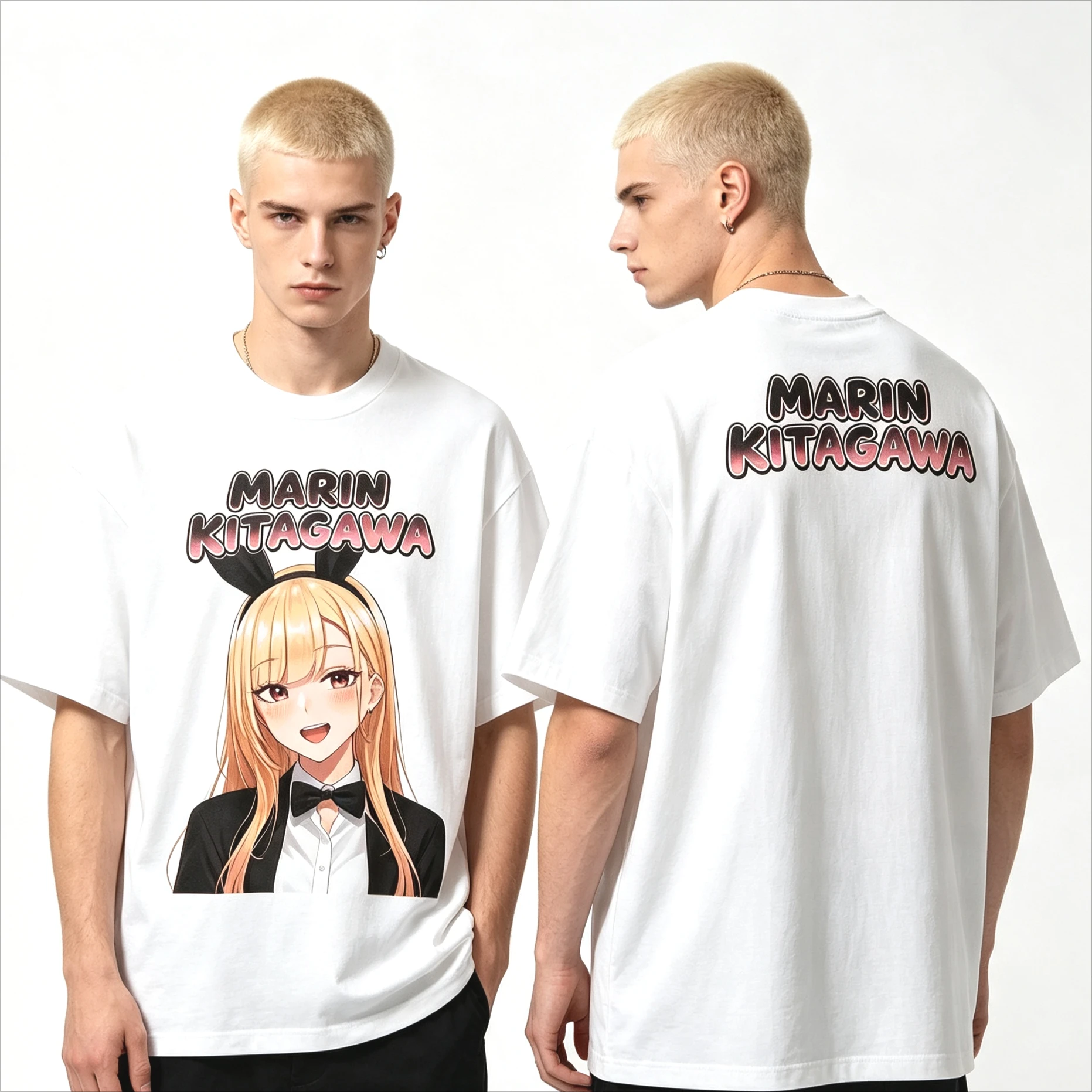 Anime Marin Kitagawa Cute Print Graphic T-shirt Y2K Men Women Streetwear T-shirt Breathable Material No Stuffiness in Hot Summer