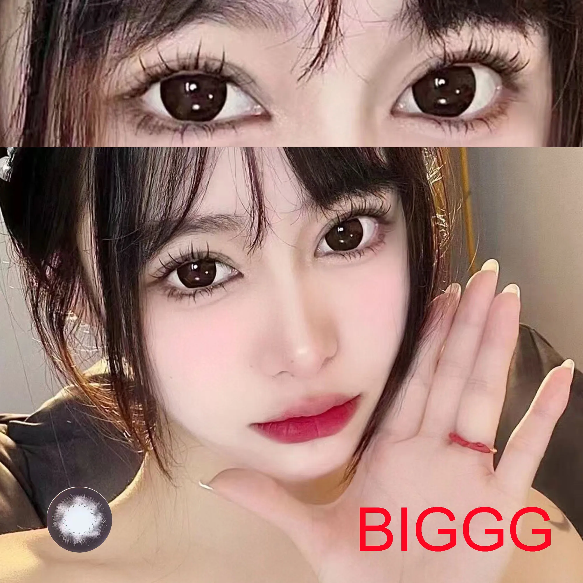 Coslens Women Men Makeup 14.50mm Eye Contacts Lenses with Power for Colors линзы для глаз цветные Biggg Black