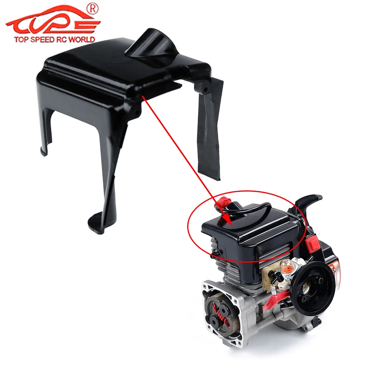 Tampa do cilindro do motor 45cc para 1/5 hpi rovan km mcd redcat rcmk fid gtb racing baja 5b 5t 5sc losi 5ive t rc peças de carro