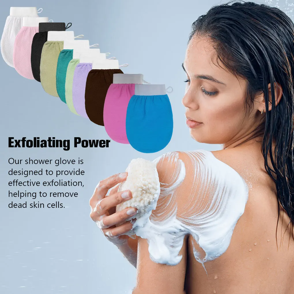 2/3/5 Home Adults Bathing Glove Arm Leg Chest Back Body Exfoliating Scrubber Gloves Massaging Tool Shower Tools Bathroom